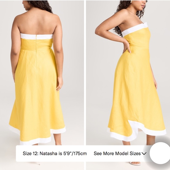 NWT Staud Sirani Maxi Linen Strapless Dress - Picture 5 of 8